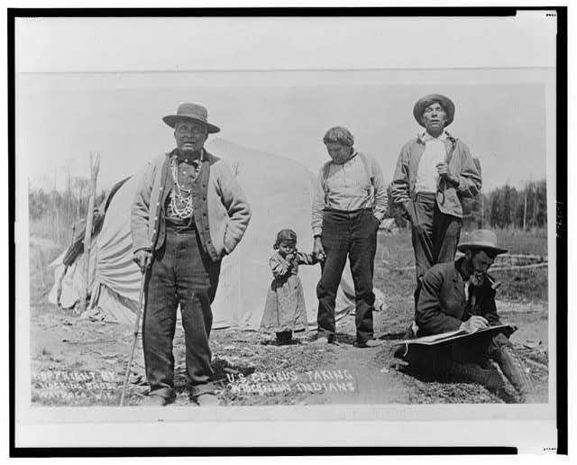 A census taker in Wisconsin in 1910. 