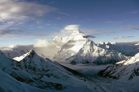 India's Nanda Devi, once thought to be the world's tallest mountain, tops out at 25,643 feet, more than 3,000 feet shorter than Mt. Everest.