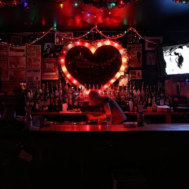A heart behind the bar at C-Boy's Heart & Soul.