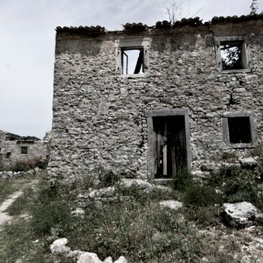 Debris of old houses