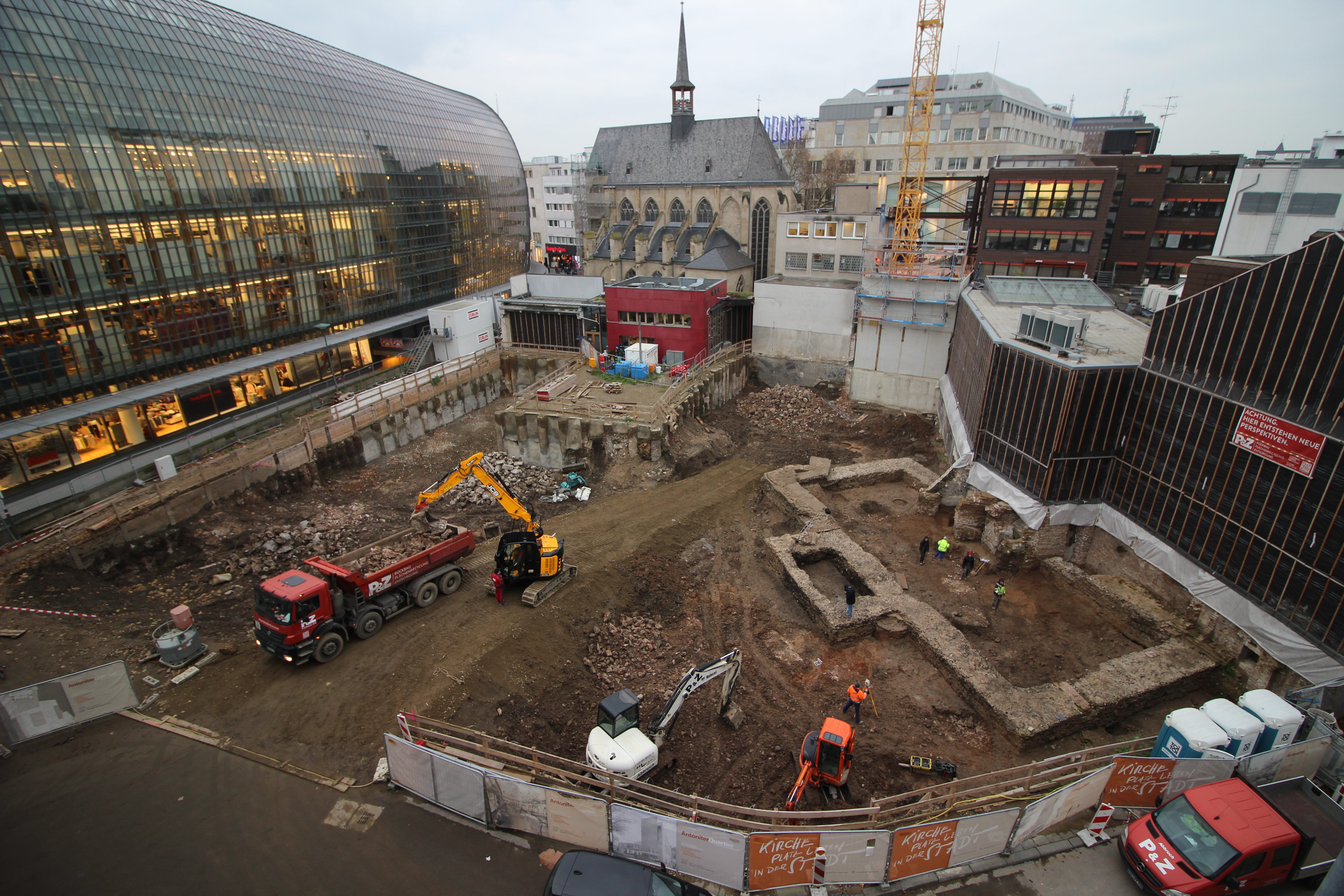 The construction site where the walls were found.