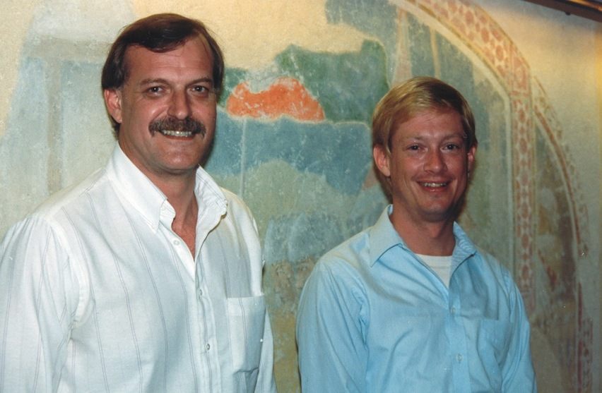 Boswell with his partner of many years, Jerry Hart.