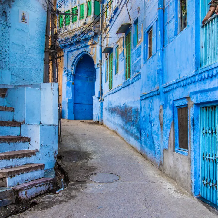 The bright blue streets of Jodhpur