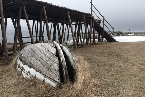 Remnants of an abandoned fishing village in Newfoundland. 