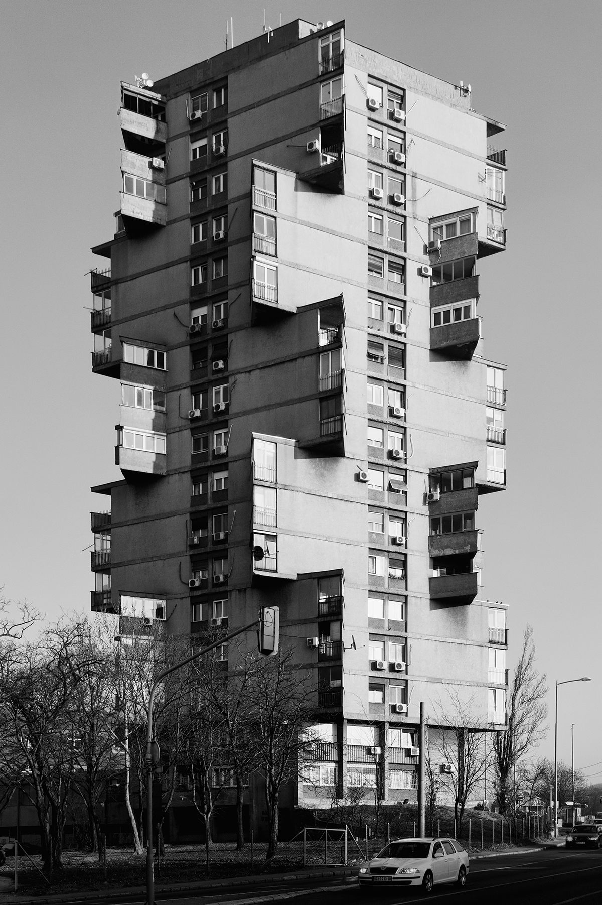 The "Toblerone" residential building, architect Rista Sekerinski, 1963.