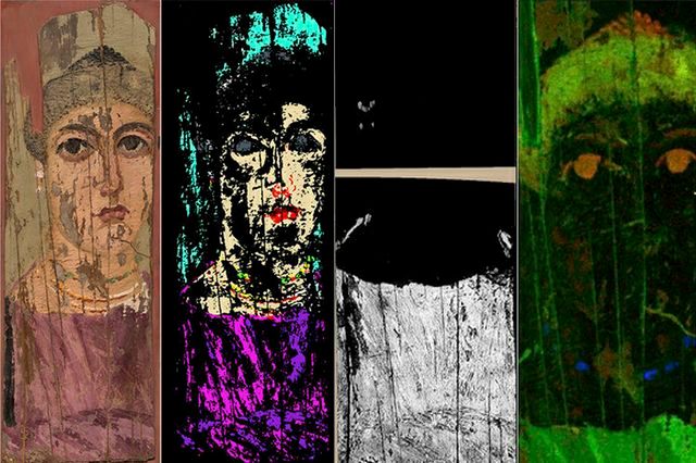 Researchers used three different imaging technologies to analyze a second-century portrait. 