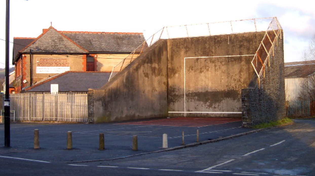 The Nelson handball court is still standing, and in occasional use.