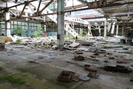 One of the large factory floors.