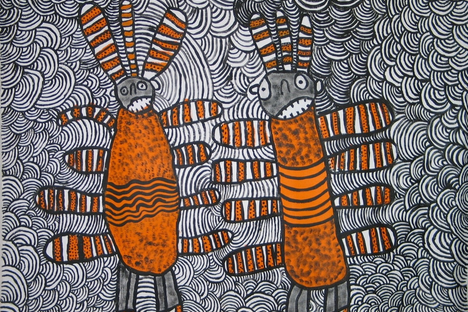 "Mamu (Spooky Spirits)," a 2006 painting by Nura Rupert.