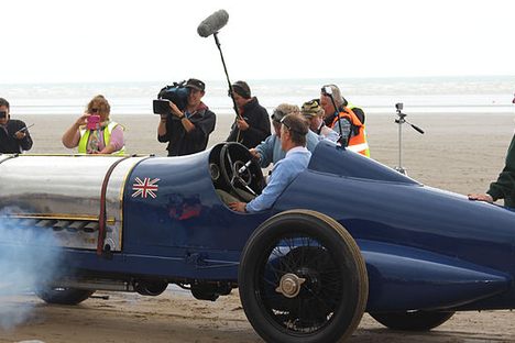 The 90th anniversary recreation of Malcolm Cambell's first world land speed record in his Sunbeam-powered car.