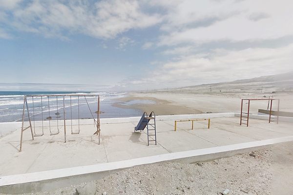 Kenny stumbled upon dreamy, desolate scenes, like this playground in Peru.
