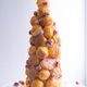 A free-form croquembouche tower. 