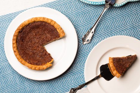 The filling is smooth and sweet, but with something deeper and more complex.