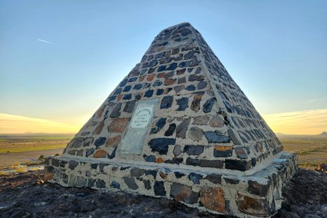 Charles Poston's pyramid tomb.