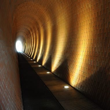 The pedestrian tunnel under Jelení příkop (the Deer Moat)