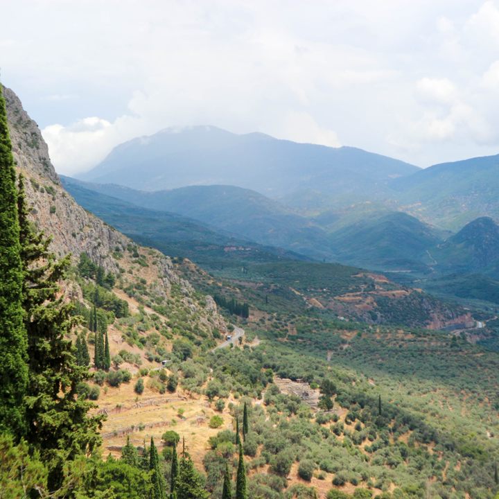 A very of the scenery around Mt. Parnassus.