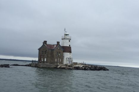 The lighthouse on Execution Rocks.