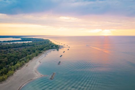 The state park boasts the only seashore in the state of Pennsylvania.