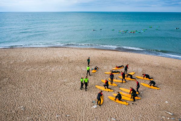 Surfers on Klitmøller Beach