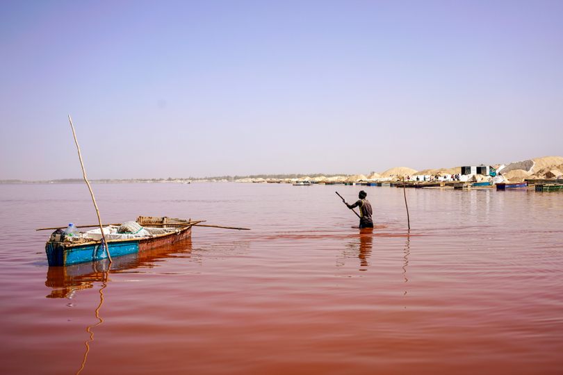 Lake Retba, also known as Lac Rose
