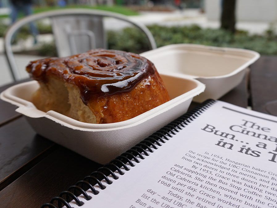 Two versions of UBC's Cinnamon Bun exist.