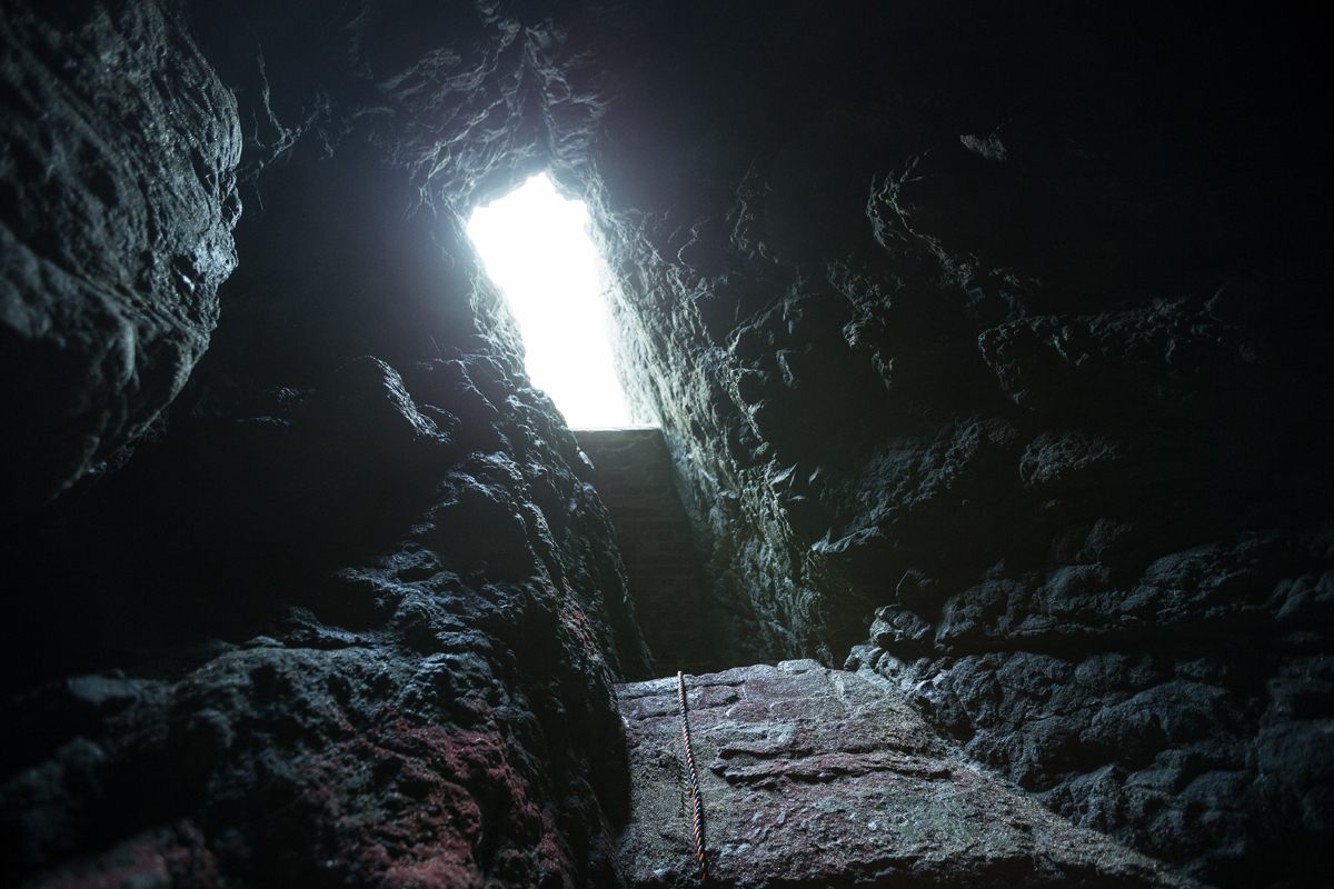 Looking north from the top of the cave.