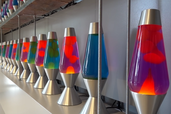 Row of lava lamps