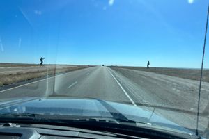 This epic cowboy brawl is visible way down the highway.