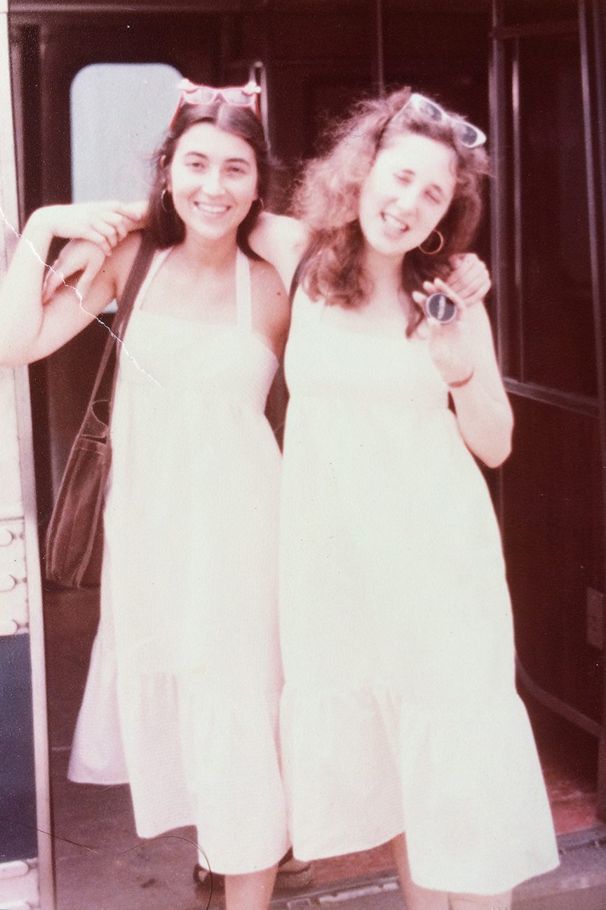 Lisa Levy, right, returned to New York in the 1970s after her family had relocated. This is one of a few images she shared with the pageant audience as part of her monologue. 