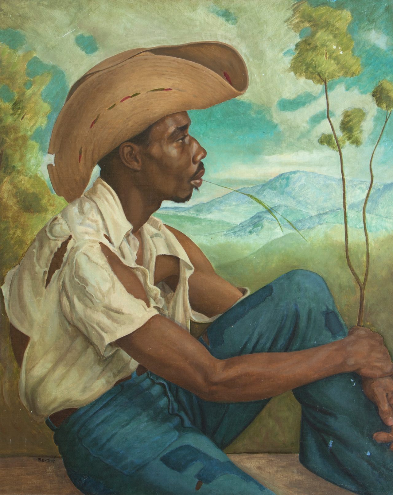 The identities of both the creator of <em>Seated Man in a Landscape<em> and its subject were unknown until 2022.
