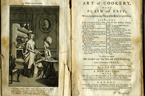 The Art of Cookery Made Plain And Easy, a 1777 cookbook included in the database, "which far exceeds any Thing of the Kind yet published," was popular in Britain and the American colonies. Its author, Hannah Glasse, was one of the first famous female cookbook authors.