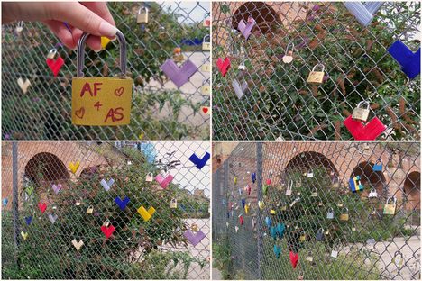 Locking my love to the East London padlock fence
