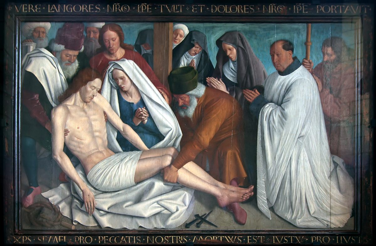 In Jean Fouquet’s "Pietà," the dark coat of the man on the left was originally a bright green.