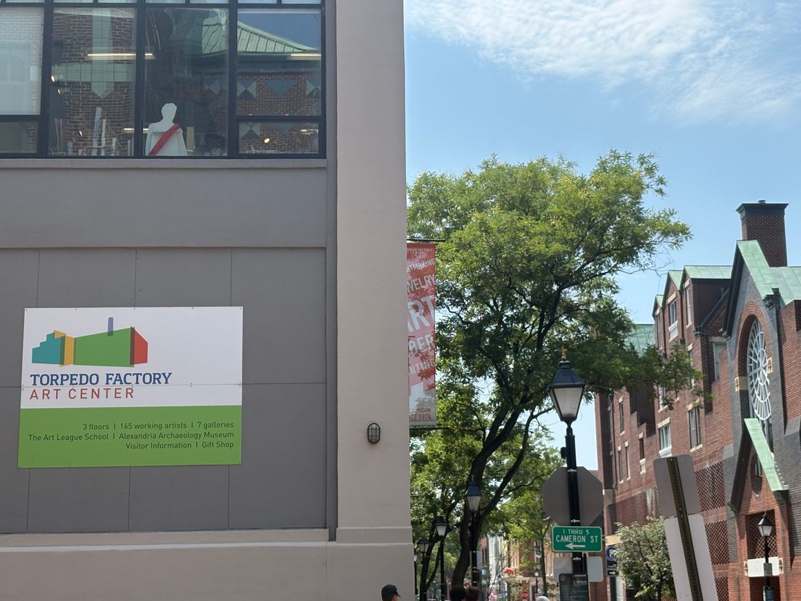 “Three floors of working studios stand just steps from Alexandria’s historic waterfront.”
