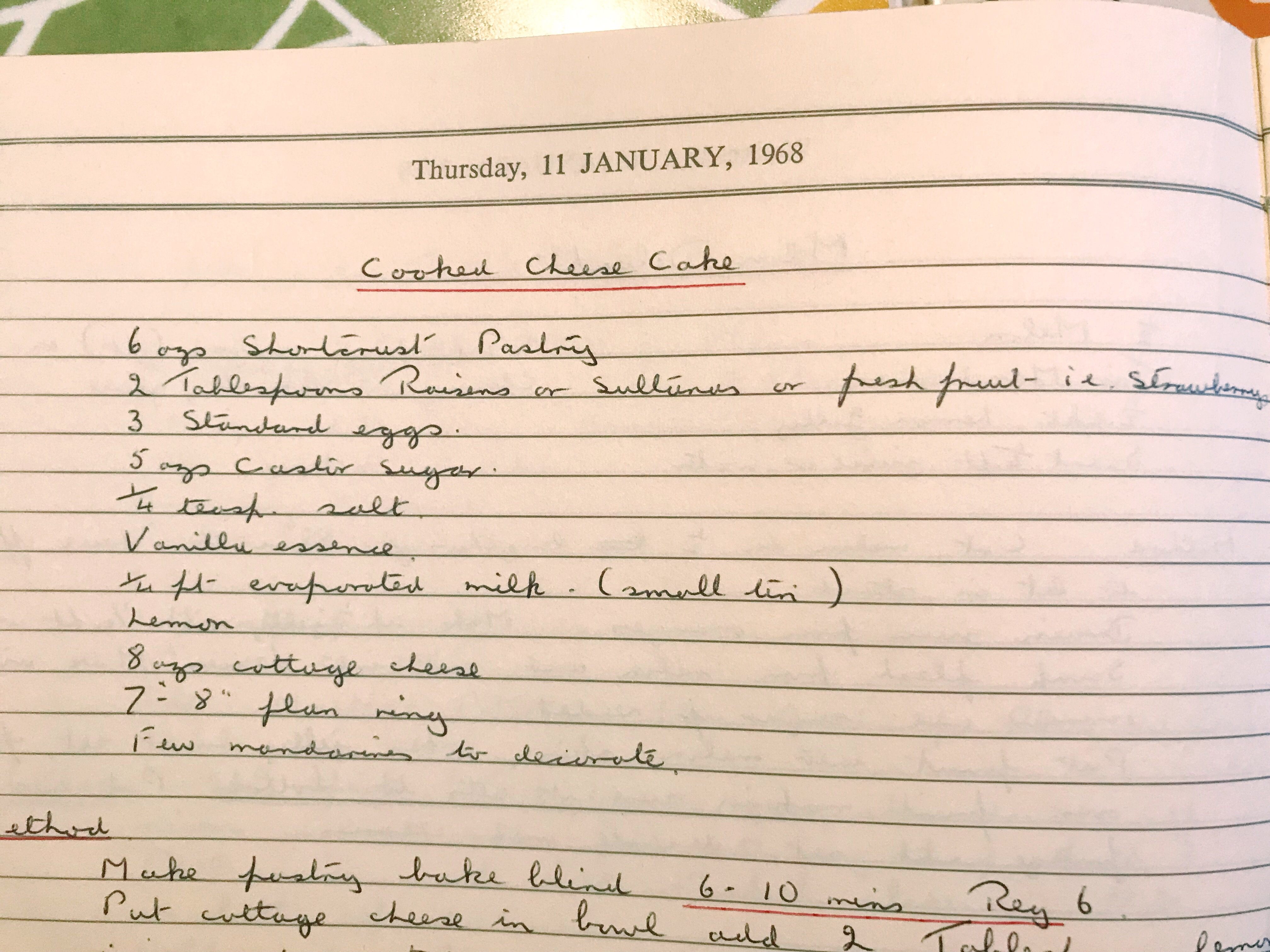 Found: A Mysterious, Recipe-Filled Diary From 1968 - Gastro Obscura