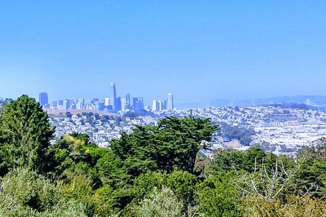 The path features a spectacular view of downtown San Francisco.