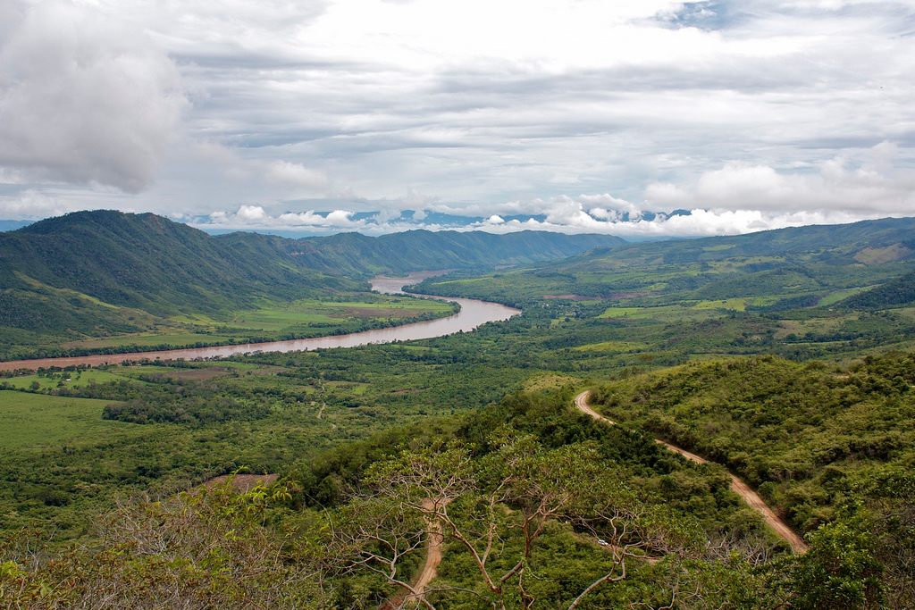 A view of an Amazon tributary in Peru. 