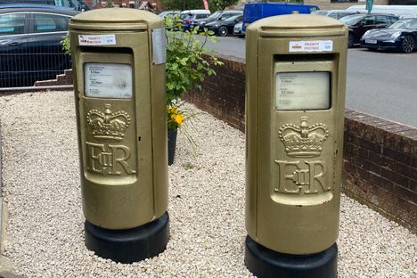 Gold Post Boxes
