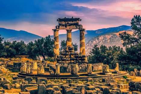The Delphi complex is one of the most famous landmarks of the ancient world.