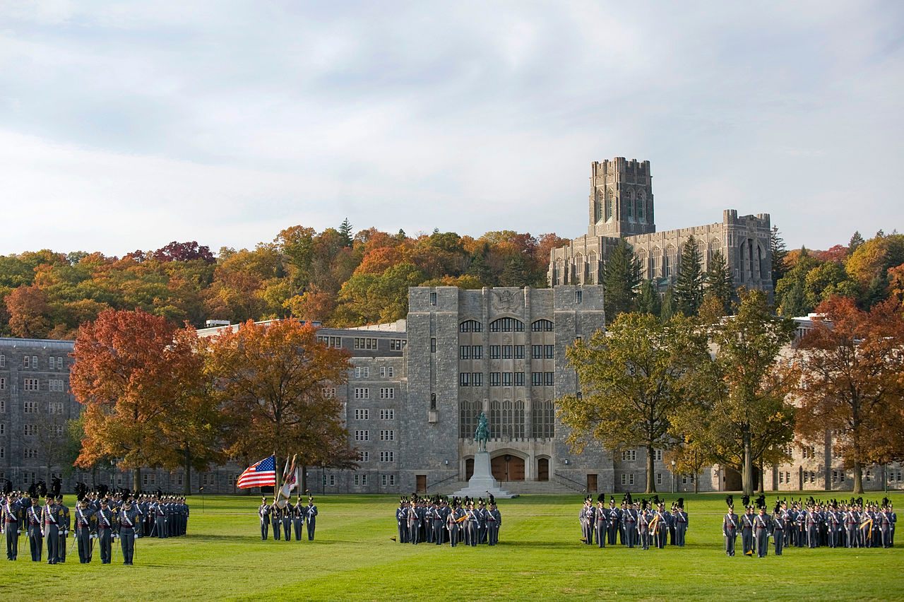 An exterior view of the Military Academy.