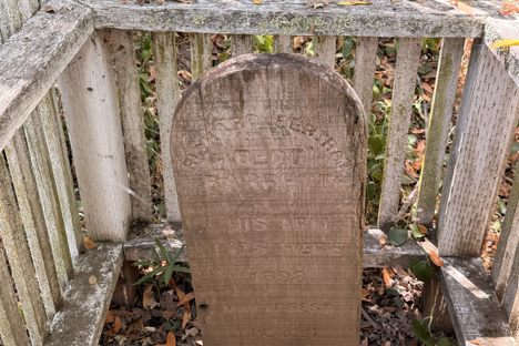 Headstone for Bert's Arm