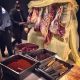 Cutting the meat at an Ethiopian wedding.