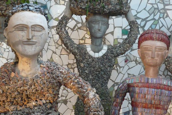 Work by Nek Chand whose Sanctuary can be read about here