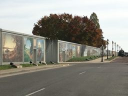 Floodwall murals.