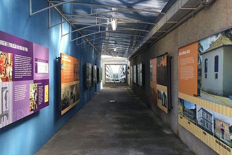 Corridor with exhibits from other penitentiary houses that were closed.