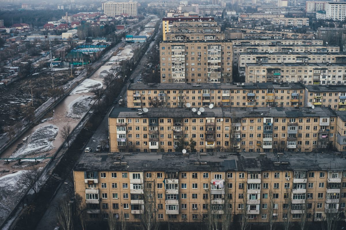 South Gates Microdistrict, Bishkek, Kyrgyzstan.