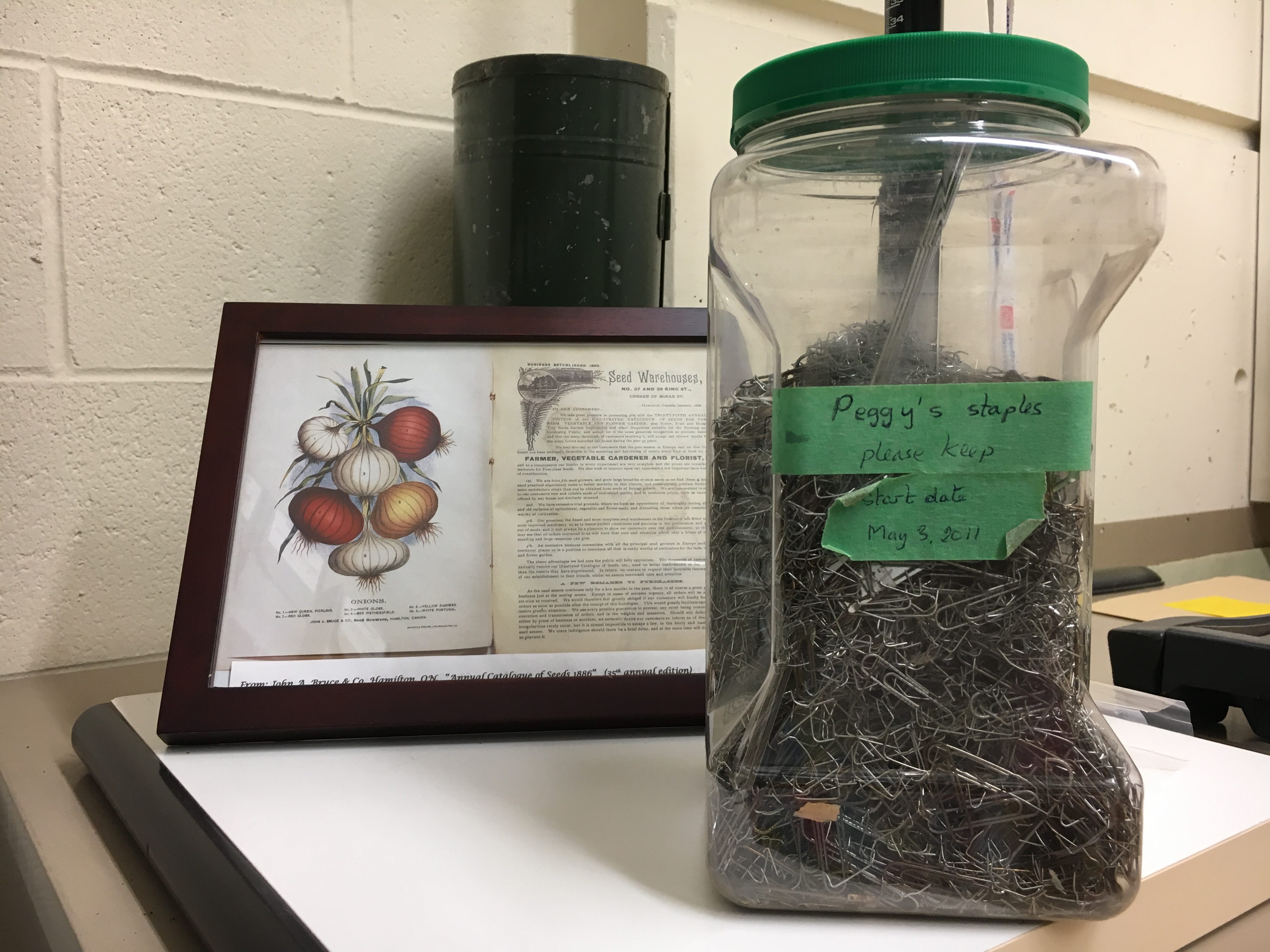 A hard-won jar of staples.