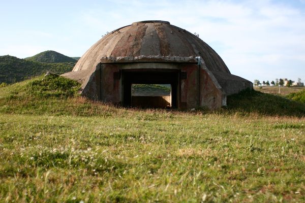 Bunker in Albania countryside. 