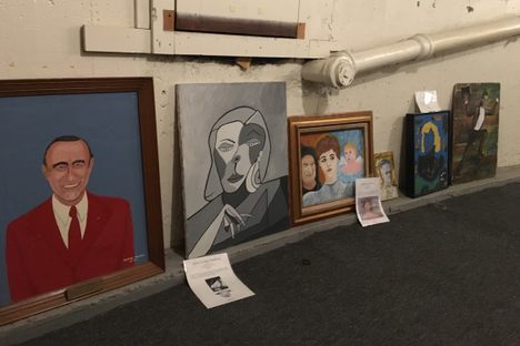 a row of well "hung" art 