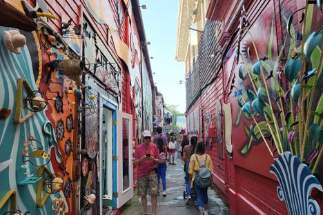 View of the alley from Commercial Street.